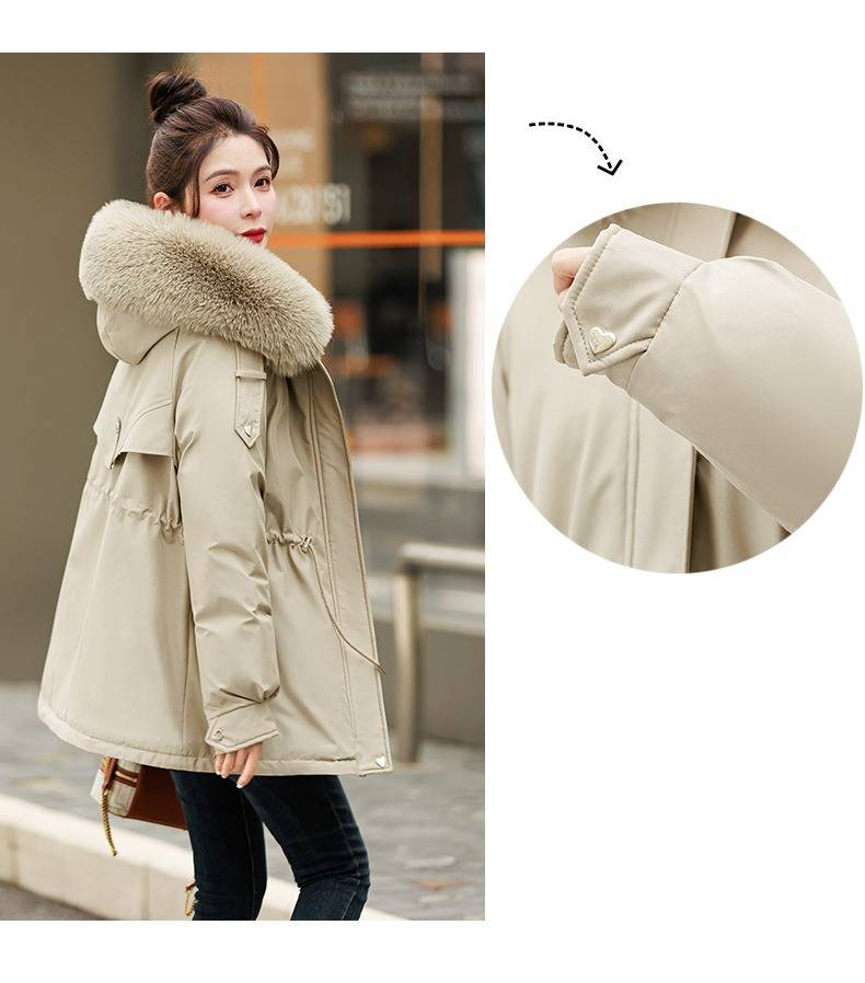 Gesteppte Parkajacke für Damen – Übergroßer Puffermantel mit Kapuze (Schwarz/Creme/Beige/Braun/Mint, M-XXL)_voghion.com