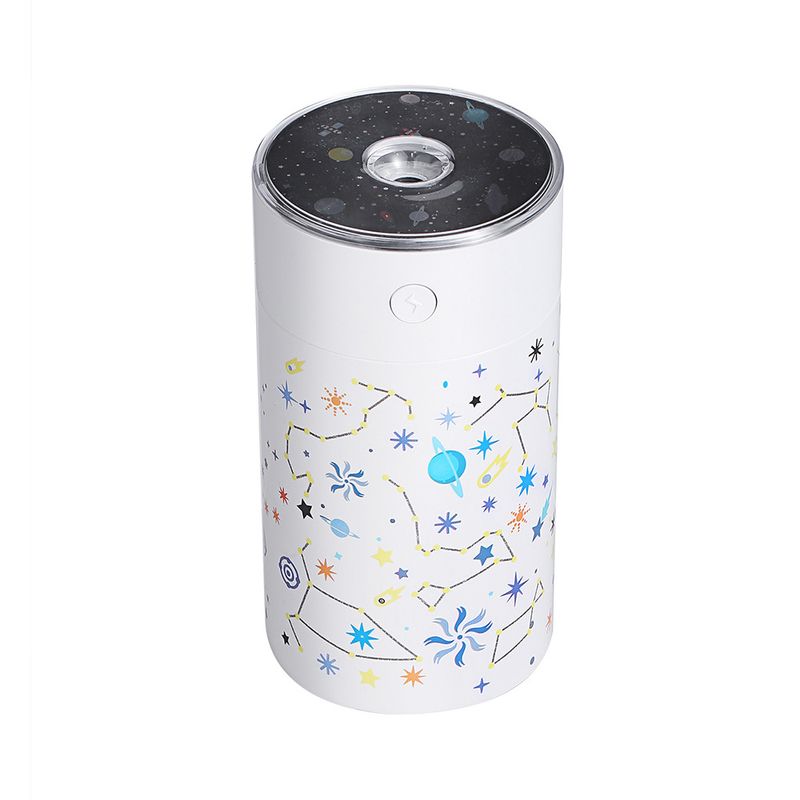 Umidificador Projetor Starry Night - Mini Umidificador USB Portátil para Carro com Luz Noturna, Operação Silenciosa, Recarregável, Para Casa e Viagens_voghion.com