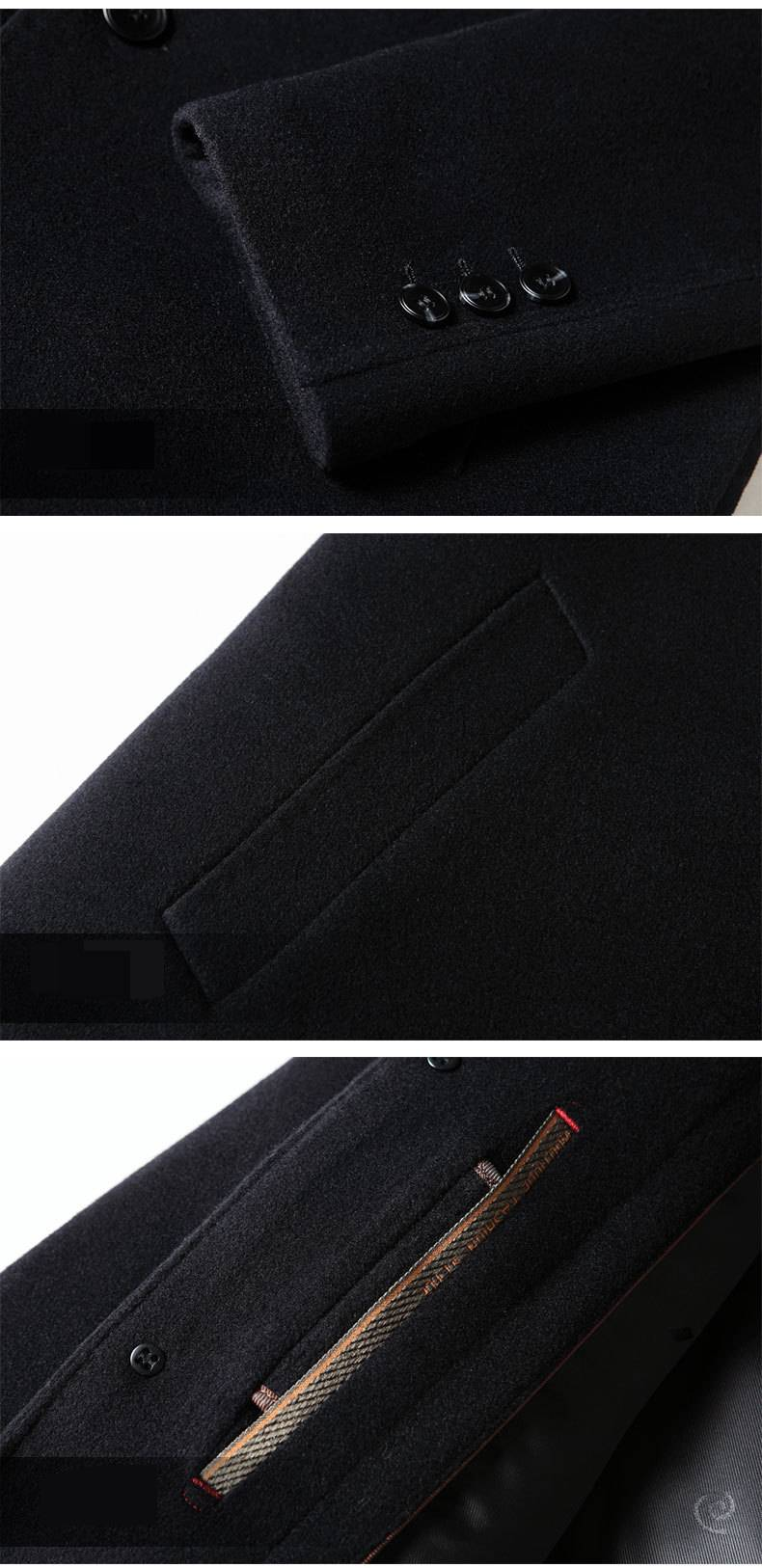 Abbigliamento da uomo: cappotto in lana da uomo con fodera in pelliccia di coniglio staccabile, cappotto invernale da lavoro con collo in visone, trench spesso e caldo per la mezza età_voghion.com