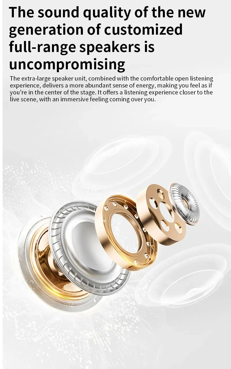 YYK Q108 Wireless Earphones Real Timer AI TranslatoDigital Display Bluetooth Translation Earbuds TWS OWS Headset Earbuds Sports Ear_voghion.com