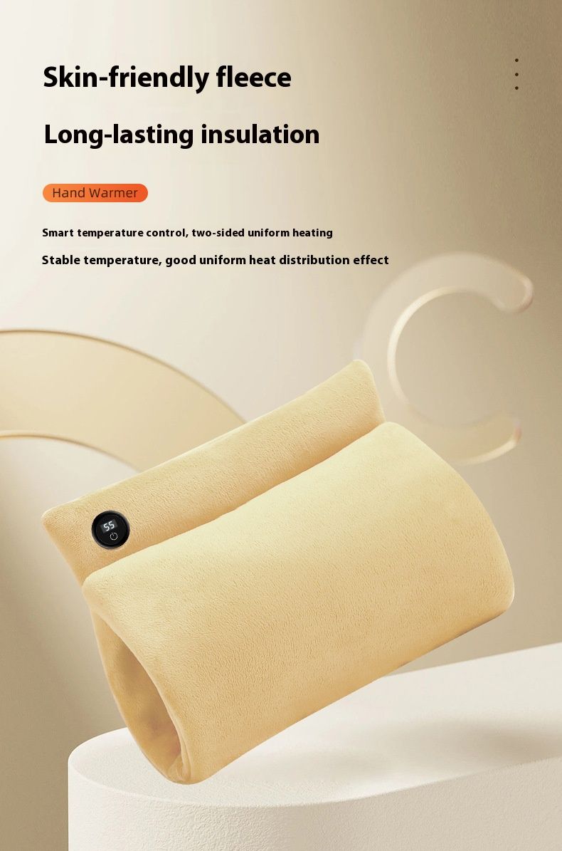 USB Graphene Hand Warmer - Fast Heating Fluffy Electric Heating Pad For Office & Travel, 3 Colors, With Optional Power Bank & Extension Cable_voghion.com