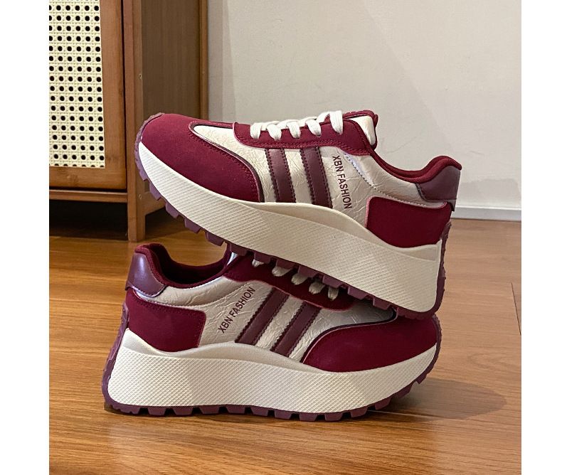 Retro Running Shoes For Women - Chunky Platform Sneakers | Comfortable & Stylish For Casual Wear (Model BN023)_voghion.com