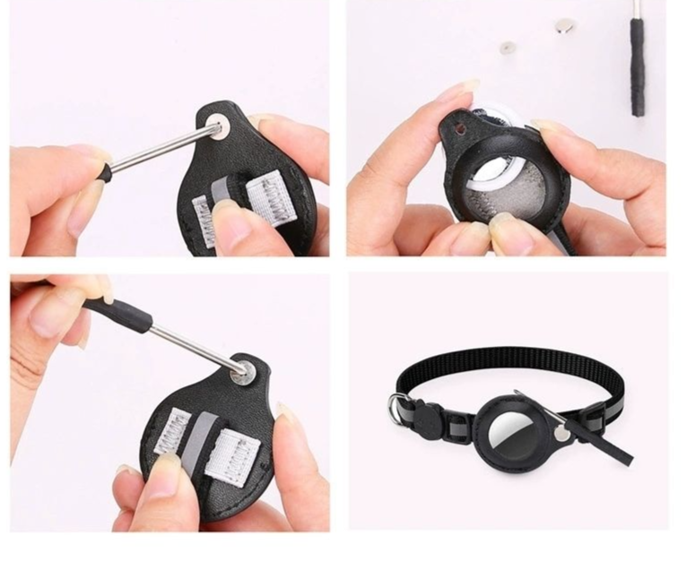 New Airtag pet collar protective cover for lost location tracking of cats_voghion.com