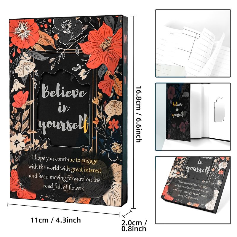 Bildung & Bürobedarf Neue meistverkaufte tragbare kreative coole schwarze Blume Abdeckung tragbare Notebook beste Verkauf dieses Buch_voghion.com