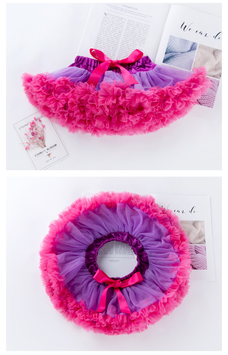 Vestiti per bambini Tutu per bambini, gonna da principessa alla moda, gonna a metà corpo in rete color caramello_voghion.com