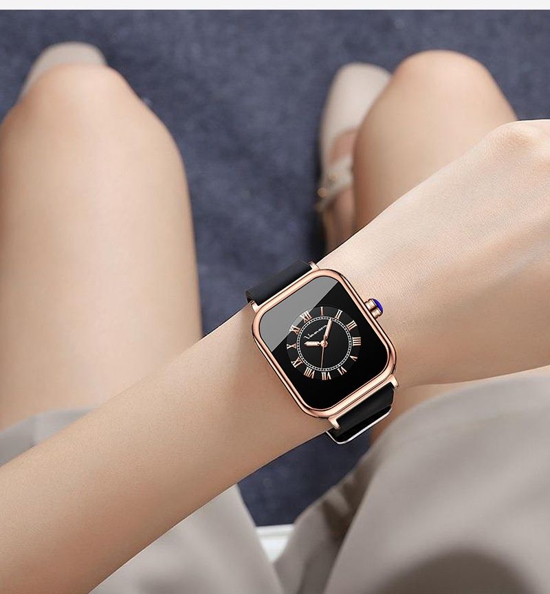 2024 new business and leisure waterproof silicone tape quartz temperament women's watch_voghion.com