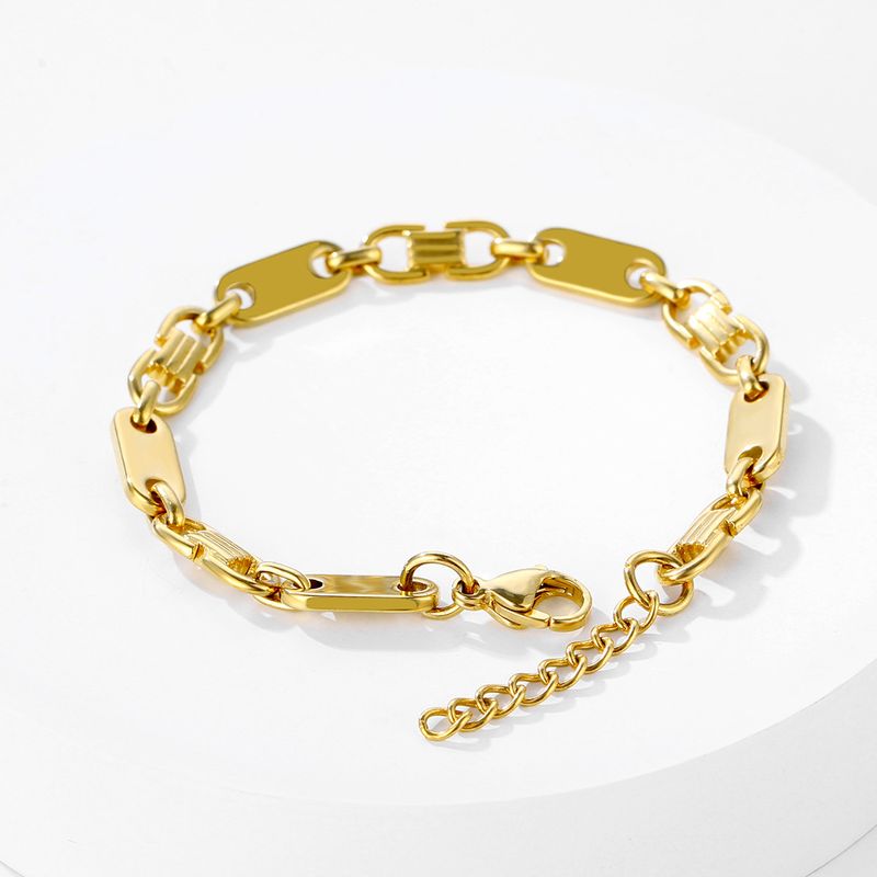 Women's Jewelry Set Fashion New Design Simple Temperament Charm Bracelet Gold Plated Stainless Steel Oval Coffee Bean Bracelet_voghion.com