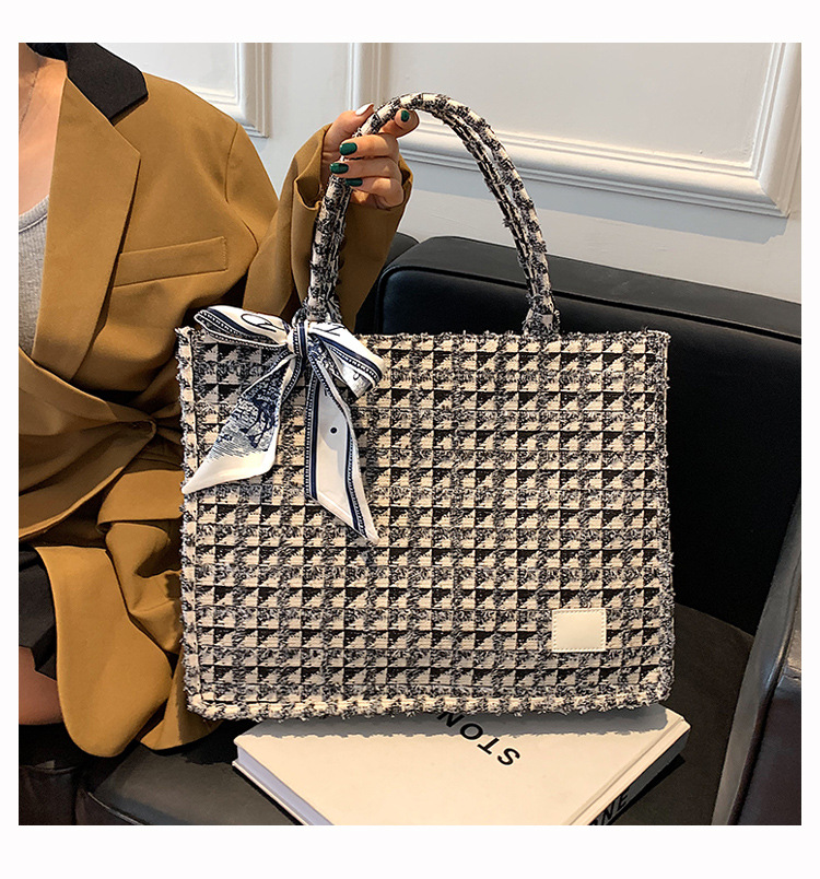 Dames draagtassen Brend New Lattice Mass Canvas schoudertassen Designer handtassen Casual mode messenger bags_voghion.com