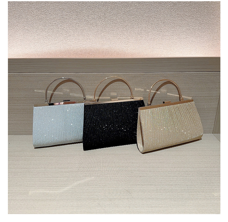 Neue glänzende, faltige Handtasche mit großer Kapazität, weibliche Prinzessinnentasche, diagonale Kreuztasche, Abendessentasche_voghion.com