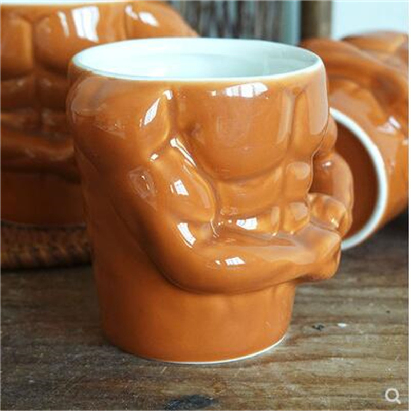 Herrenbecher, Muskelbecher, Keramikbecher, kreativ, personalisierbar, Wasserbecher, Kaffeetasse, Keramikbecher, Herrenbecher mit großer Kapazität_voghion.com