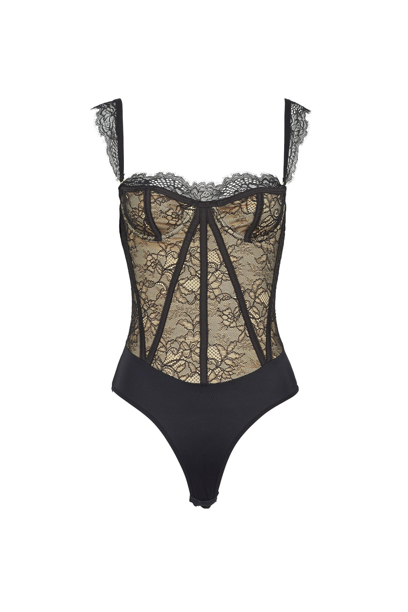 KOOSSOASIS Corsetto in pizzo cigliato, gilet modellante alla moda_voghion.com