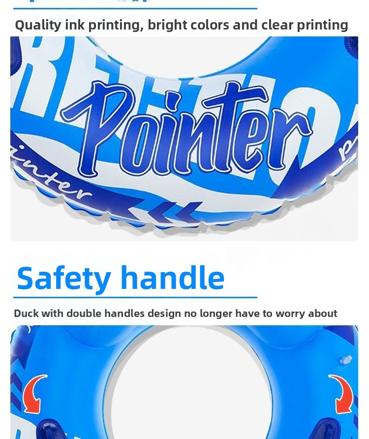 Salvagente gonfiabile a doppia camera per adulti - Galleggiante gonfiabile per piscina resistente con maniglie (in PVC extra spesso, atossico, include kit di riparazione e pompa dell'aria)_voghion.com