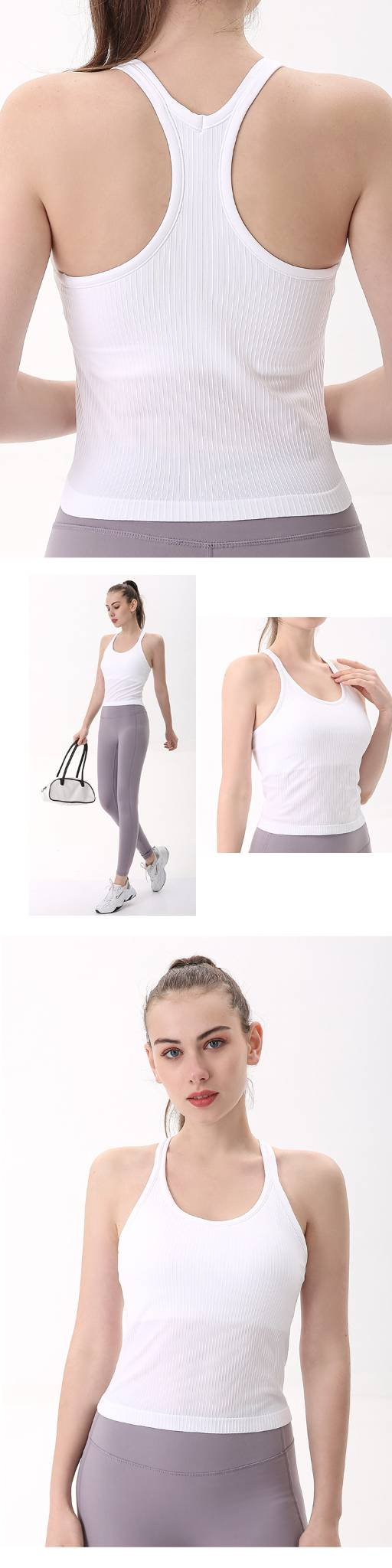 With Cups Threaded Tank Tops For Women, Sports Tank Tops, Breathable And Quick-drying_voghion.com