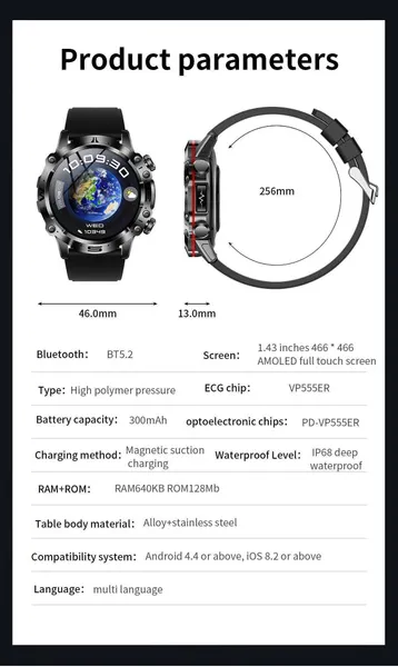 New AI Smart Watch For Men&Women – Blood Glucose/Lipid/Uric Acid Monitor ECG+PPG Health Tracker Display Fitness Smartwatch With Medical Diagnosis_voghion.com