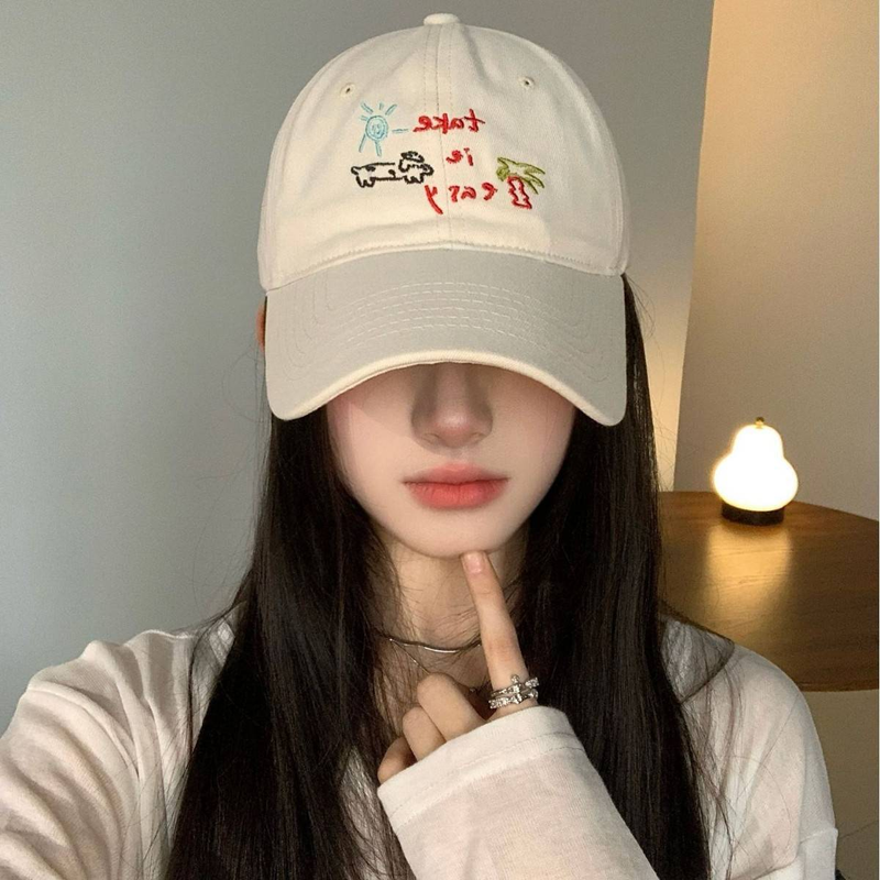 Sommer-Baseballkappe, Sonnenhut, Sonnenhut, Kokosnussbaum, Welpen-Stickerei, weiche Oberseite, Entenschnabelkappe, All-Match-Hut_voghion.com