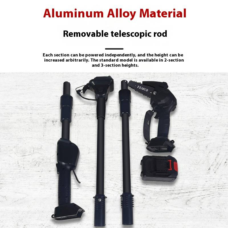 Cordless Electric Chainsaw With Extendable Pole For Tree Trimming, Pruning & Wood Cutting Lightweight & Ergonomic Design Rechargeable Lithium Battery_voghion.com