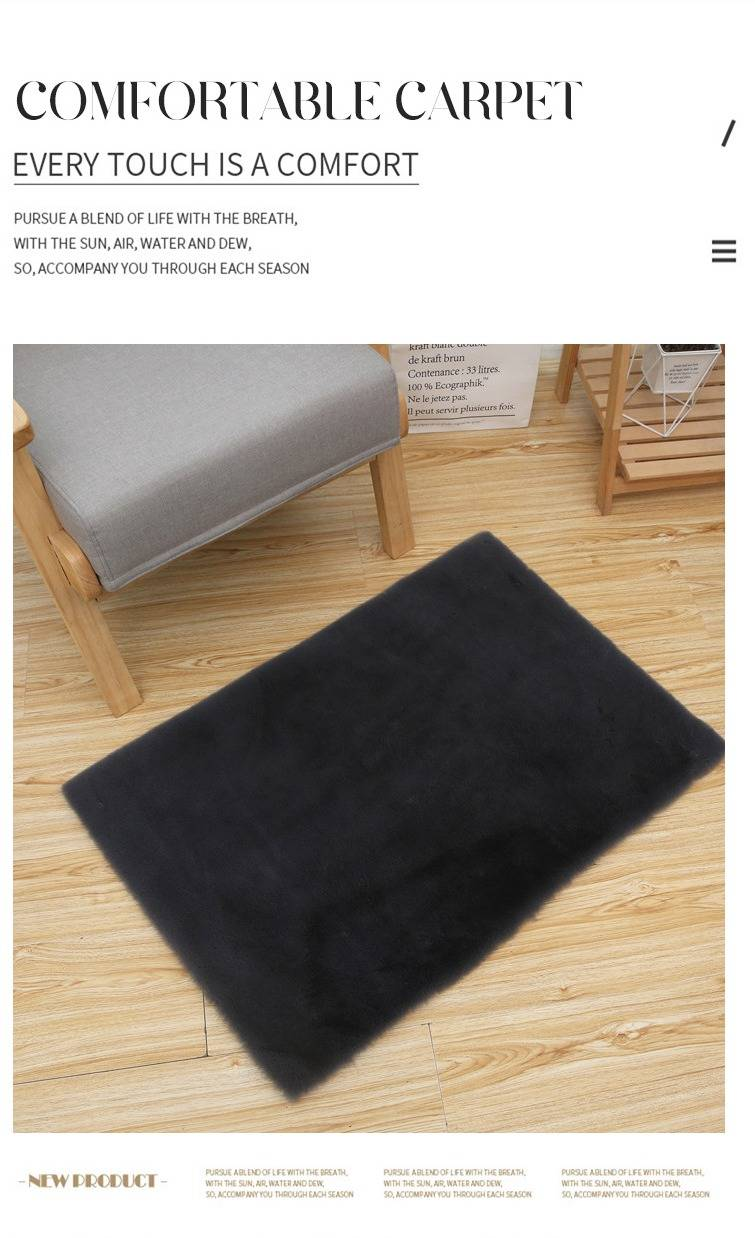 Moderner, minimalistischer, waschbarer Teppich für Wohnzimmer, Schlafzimmer, Arbeitszimmer, Flur, Balkon – weiche, rutschfeste Bodenmatte in verschiedenen Größen und Farben_voghion.com