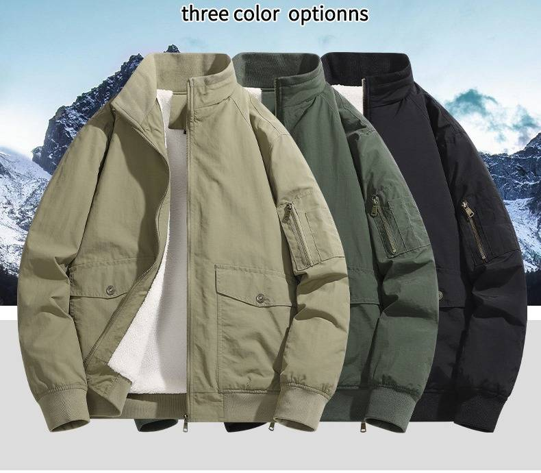 Giacca invernale da uomo foderata in pile – Nylon impermeabile, vestibilità oversize (L-5XL, antivento, isolamento termico, nero/kaki/verde militare)_voghion.com