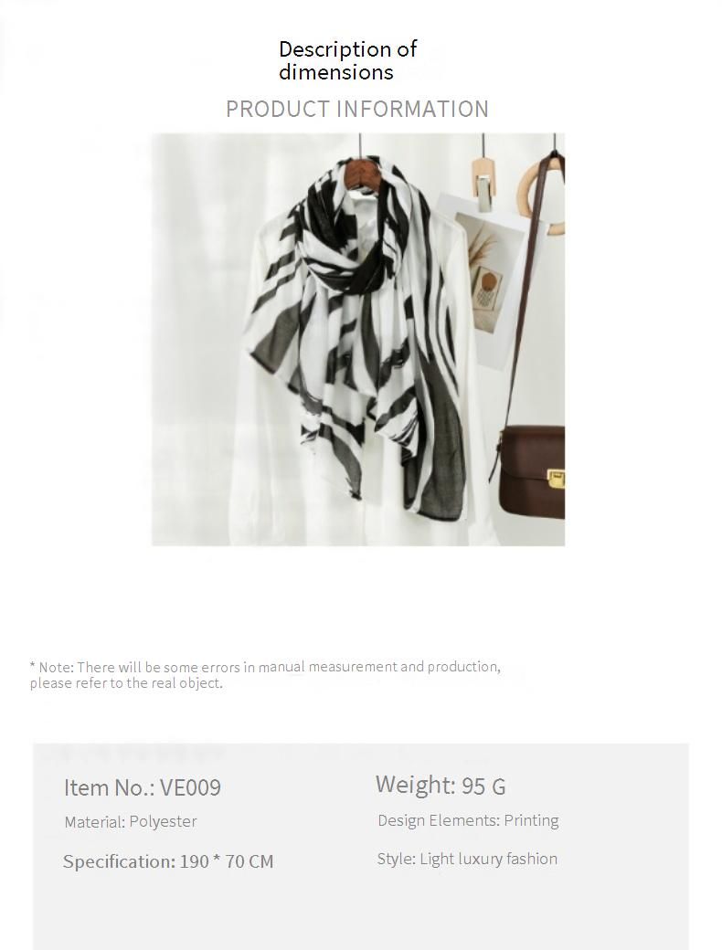 Women's Scarve Classic Popular Leopard Print Cotton Long Scarf Retro Trend Zebra Print Headscarf Women Spot_voghion.com