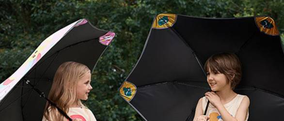 Kids Umbrella – Automatic Open & Close, Black Lining UV Protection For Boys & Girls_voghion.com