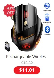 Wirlss 2000DPI USB 2.0 Rcivr Optical Computr Mous 2.4GHz Microfono ergonomico per laptop PC Sound Silnt_voghion.com