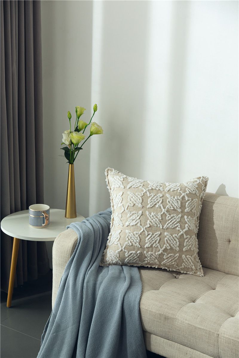 Housse de coussin de canapé à motif géométrique tridimensionnel de style européen et américain, housse de coussin de canapé de chambre modèle nordique_voghion.com