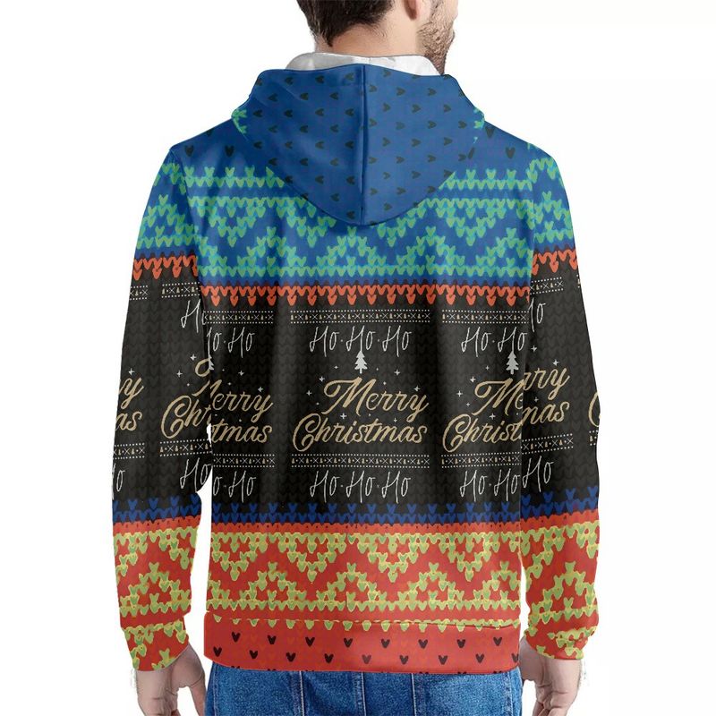 Vêtements pour hommes sweat-shirt pour hommes cadeau créatif imprimé de Noël cloche cerf_voghion.com