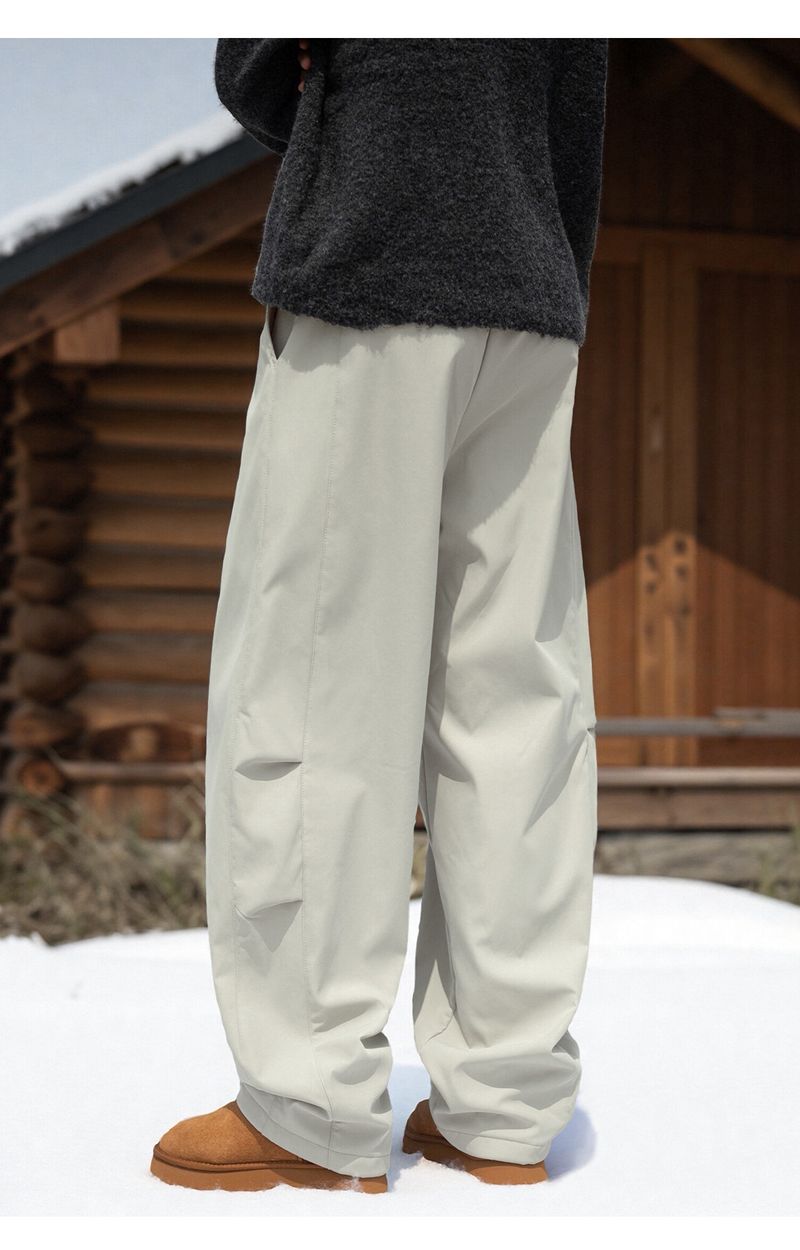 Fleecegevoerde cargobroek voor heren – Winterbroek van katoenmix met relaxte pasvorm, trekkoord in de taille en microstretch (M-3XL, zwart/bruin/kaki/grijs)_voghion.com