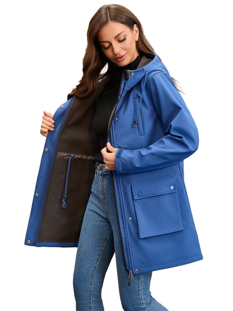 Waterdichte windjack met capuchon voor dames - lichtgewicht regenjas voor herfst en winter (EU-maten S-XXXL)_voghion.com