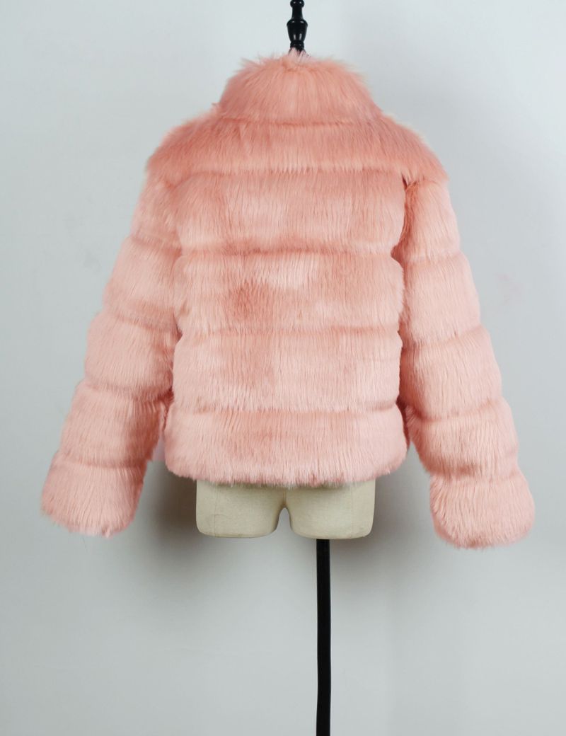 Damenbekleidung modische Pelzoberteile Damenmäntel Fuchspelz Kurzmäntel_voghion.com