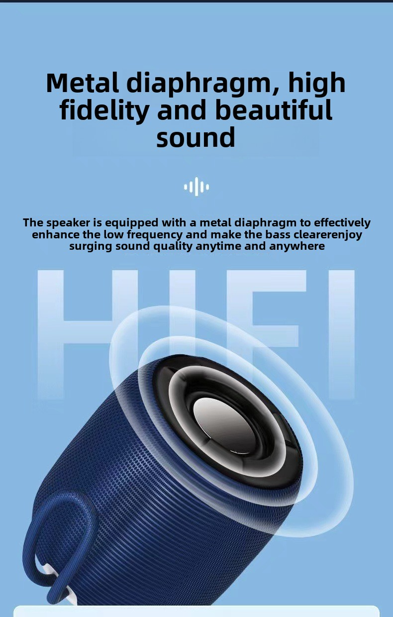 Kabellosen Lautsprecher, Bluetooth Subwoofer, Outdoor Portable Héichvolumen Auto Heem Desktop Mini Lautsprecher_voghion.com