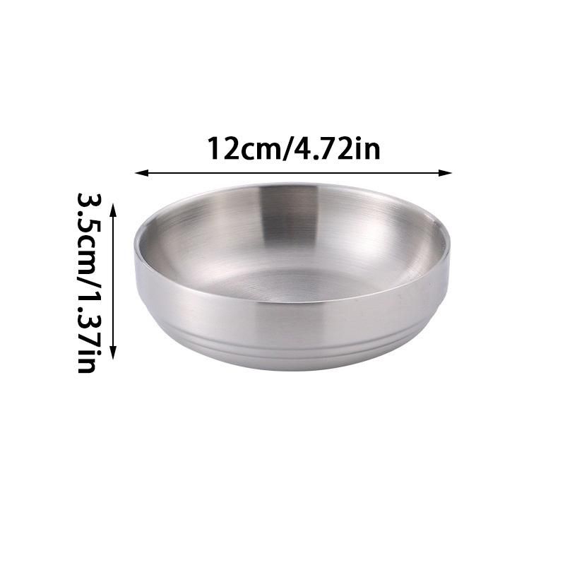 Edelstahlschüssel Mini-Schüsseln und Teller Butterdose Käseteller Dessertteller Obstschale_voghion.com