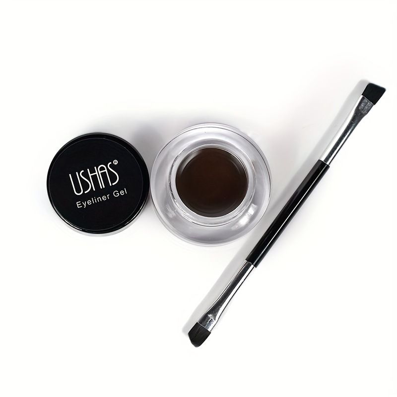 USHAS Schattenflasche mit Creme-Eyeliner-Pinsel, wasser- und schweißbeständiges Augen-Make-up_voghion.com