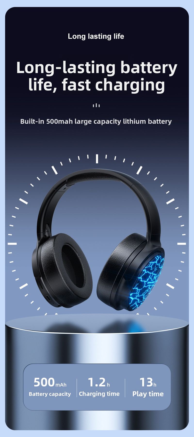 【Alta qualità】 Awei A780pro Cuffie da gioco wireless Bluetooth over-ear in vera pelle con luce ambientale_voghion.com