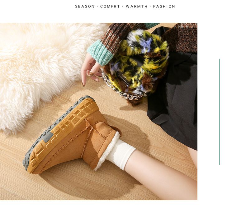 Damenschuhe Plüsch High Top Schneestiefel Damen Winter Neue Student Ins Version Warme Freizeitschuhe Baumwollschuhe LD7502_voghion.com