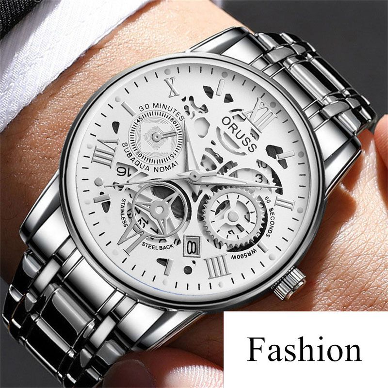 Hot-selli Fashion Hollow Design High-end Luminous Men's Elegant Quartz Watch_voghion.com