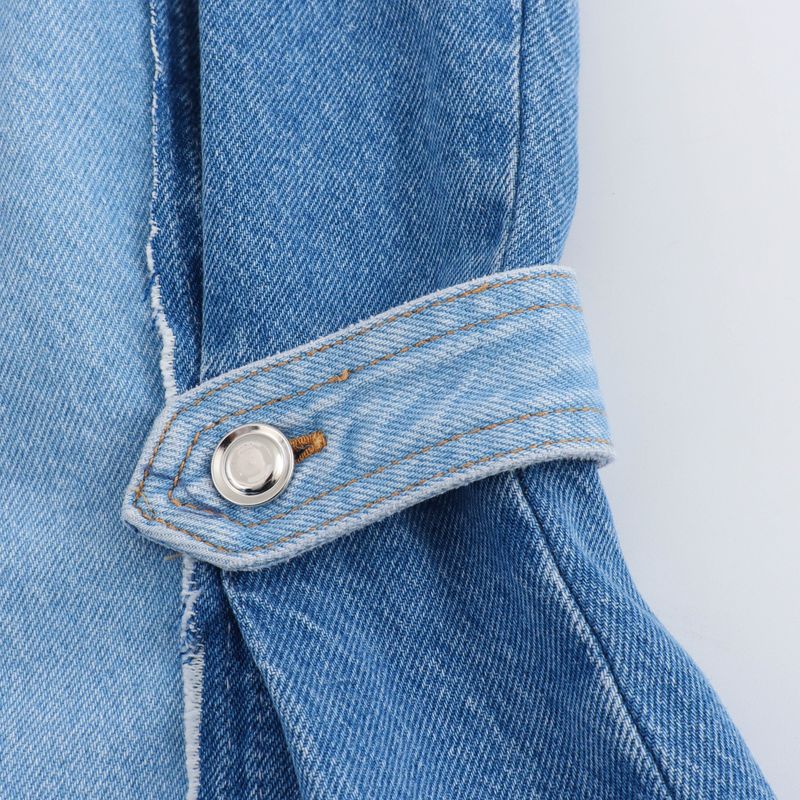 Dametøj 2024 sommer nyt patchwork kjole denim bukser sæt_voghion.com