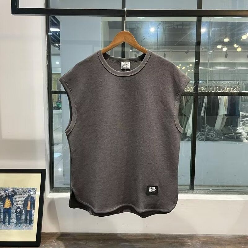 Herrenbekleidung Retro Ärmelloses T-Shirt Herrenweste Locker Vielseitig Einfarbig Lässig Herren Ins Trendy Einfarbig Weste Oberbekleidung_voghion.com