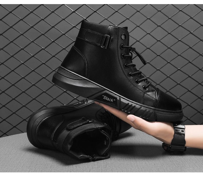 Men's Classic Chelsea Boots Waterproof Slip-On Ankle Boots With Side Zipper Comfortable Casual Shoes For Men_voghion.com