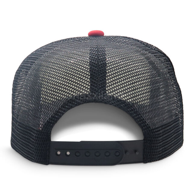 Trucker hat mesh foam hat flat brim hat Baseball cap adjustable men's women's hat_voghion.com