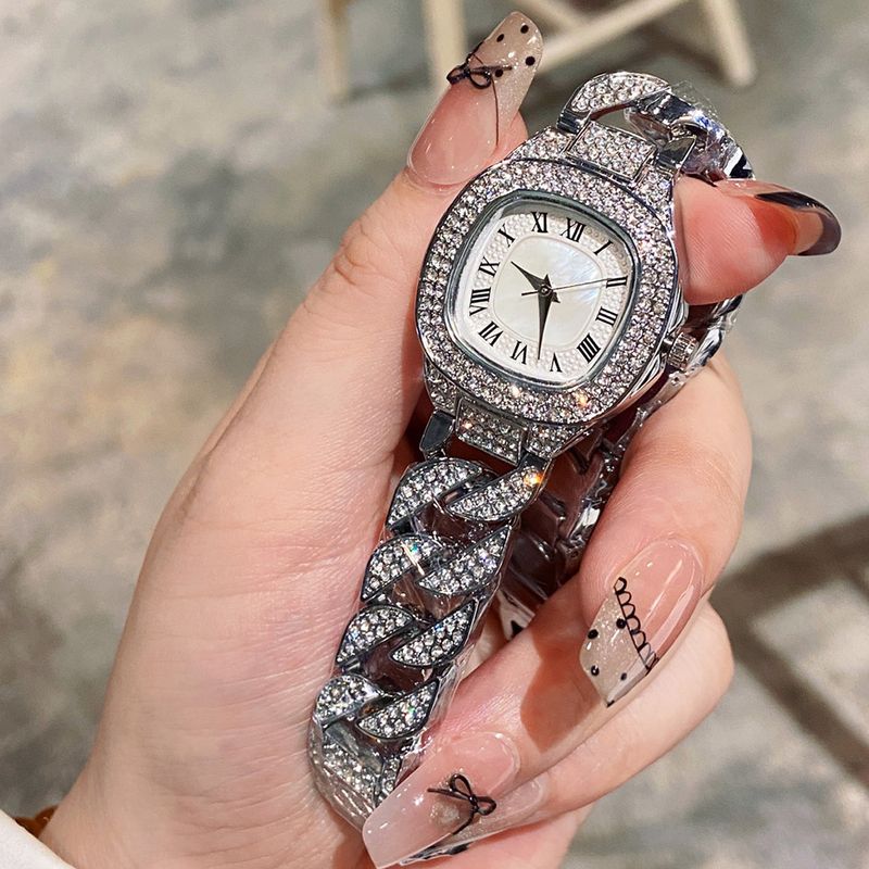 Hot Selling Baida Home Diamond Ring With Leather Strap Quartz Watch_voghion.com