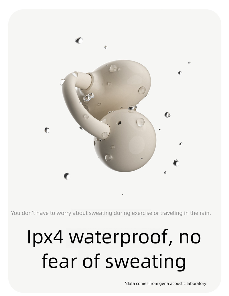 Écouteurs intra-auriculaires Bluetooth sans fil à clip pour jeux, texture cuir classique, réduction de bruit active, longue autonomie._voghion.com