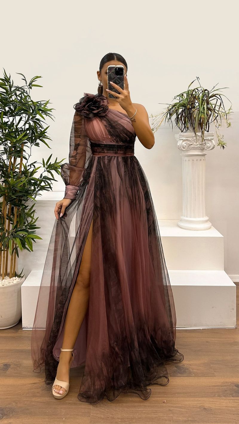 Vêtements pour femmes printemps et automne nouvelle robe imprimée en maille à épaules obliques Ins robe de soirée ample décontractée_voghion.com