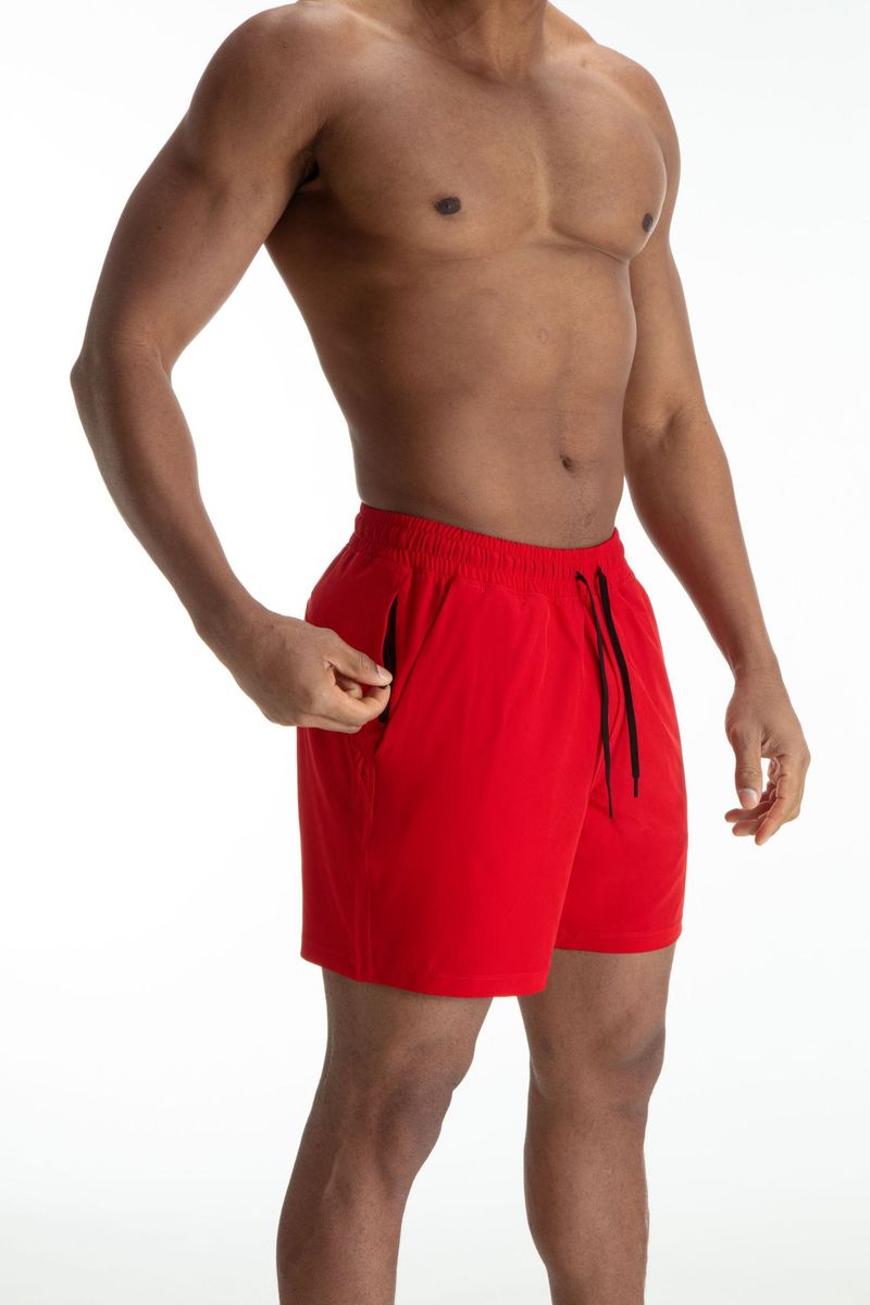 Men's Mesh Panel Running Shorts - Quick-Dry & Breathable For Gym Basketball & Outdoor Workouts (Black/White)_voghion.com
