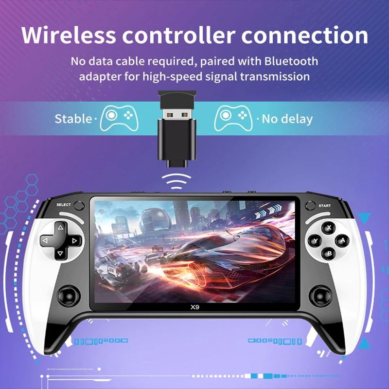 X9 Handheld Console With 5.5in Screen Portable Video Game_voghion.com