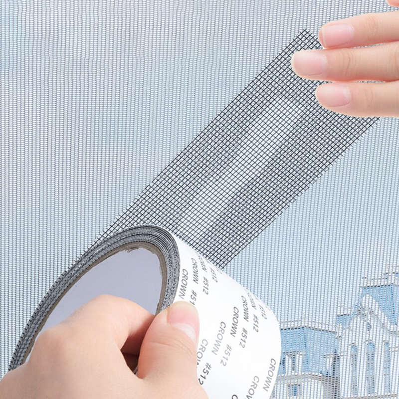 5*200CM Adhesive Door Window Net Anti-insect Hole Patch Stickers Mesh Accessories Mosquito Wires Patch Screen Tape Repair Broken_voghion.com
