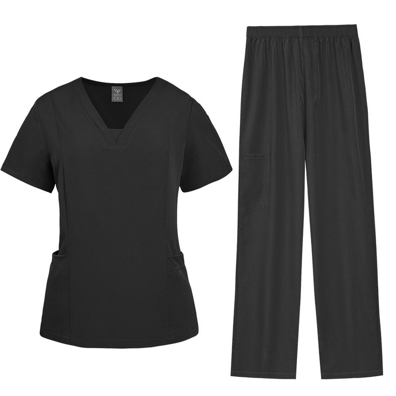 Dámské oblečení Meoexin Plus Size praní oblečení tenké rychleschnoucí V výstřih rovné kalhoty dámská zdravotní uniforma zdravotní uniforma_voghion.com