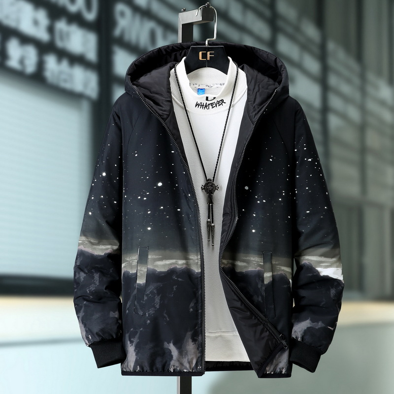 Autunno e inverno, tendenza della versione coreana da uomo, cotone usurato su entrambi i lati, studente spesso sopra, esterno ampio_voghion.com