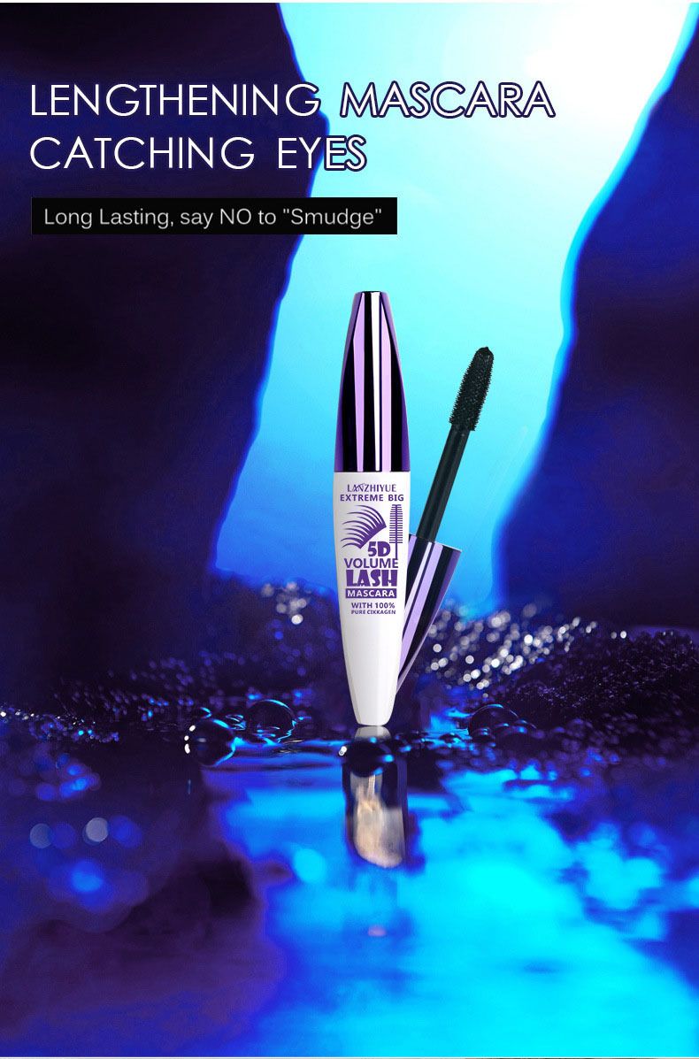 Mascara bianco lungo e ricurvo, resistente all'acqua e al sudore, ciglia colorate, senza grumi e non facile da sbavare._voghion.com