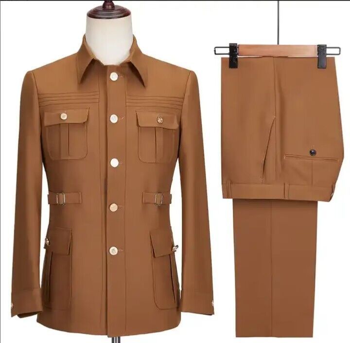 Męski zestaw ubrań 2-częściowy garnitur slim fit, ślub, bal, sukienka, garnitur biznesowy_voghion.com